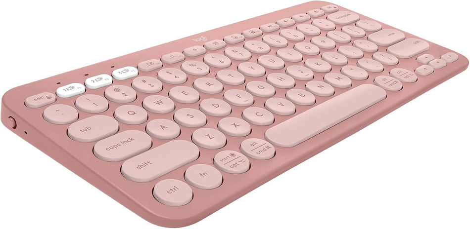 Logitech K380s Pebble Keys 2 Multi-Device Bluetooth Keyboard, Tonal Rose