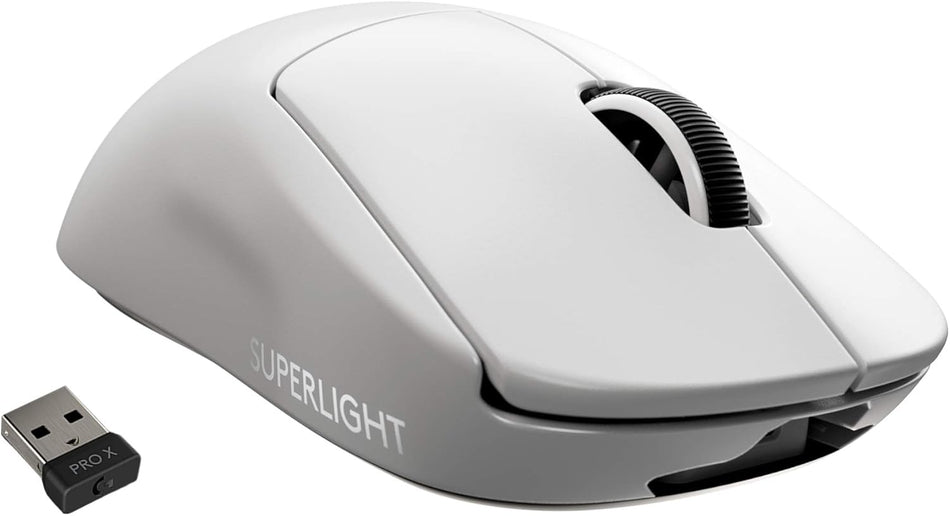 Logitech G PRO X Superlight Wireless Gaming Mouse, Ultra-Lightweight, Hero 25K Sensor, 25,600 DPI, 5 Programmable Buttons, Long Battery Life, Compatible with PC/Mac - 910-005273