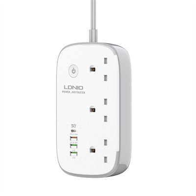 Ldnio SKW3453 UK Smart WiFi Power Strip - 4 Socket Remote Control Extension with Timing/Power-off Memory Electrical Power Strip Socket