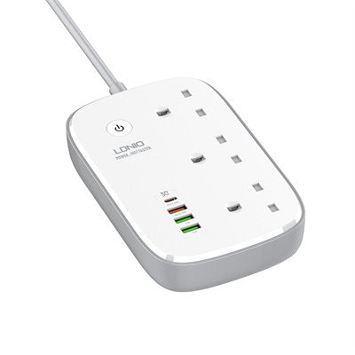 Ldnio SKW3453 UK Smart WiFi Power Strip - 4 Socket Remote Control Extension with Timing/Power-off Memory Electrical Power Strip Socket