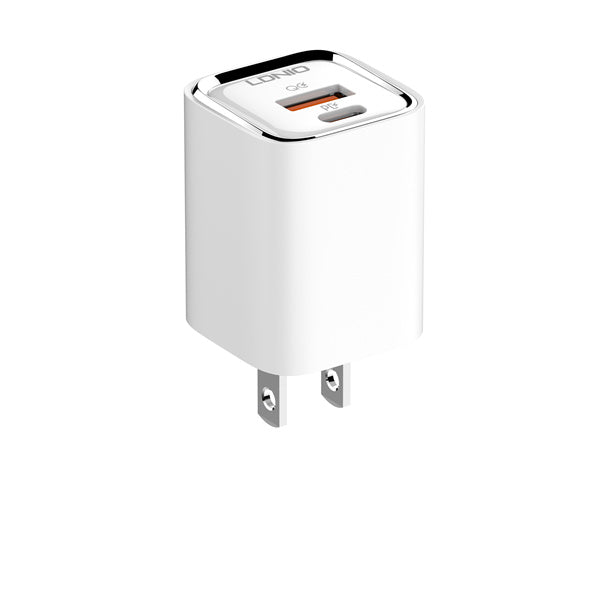 LDNIO A2317C 30W Dual Port PD & QC 3.0 Super Fast Travel Charger Wall Adapter (US / EU Plug)