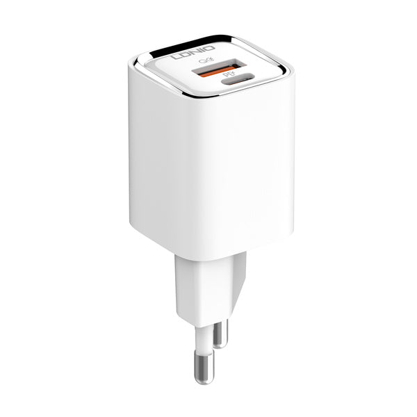 LDNIO A2317C 30W Dual Port PD & QC 3.0 Super Fast Travel Charger Wall Adapter (US / EU Plug)