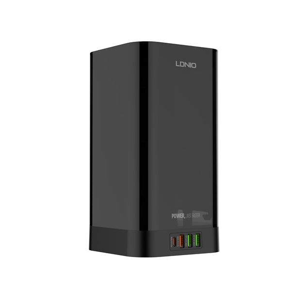 LDNIO SKW6457 UK Tower Extension Power Socket | 6 UK AC Outlets | 30W PD + QC3.0 | 15W Wireless Charging | Smart Timer Switch