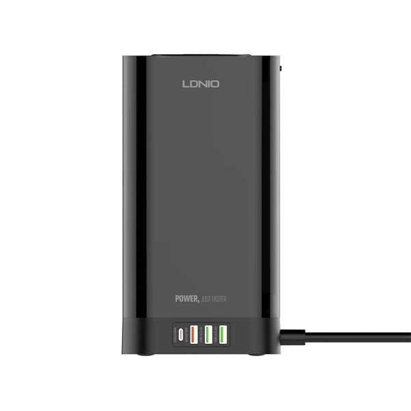 LDNIO SKW6457 UK Tower Extension Power Socket | 6 UK AC Outlets | 30W PD + QC3.0 | 15W Wireless Charging | Smart Timer Switch