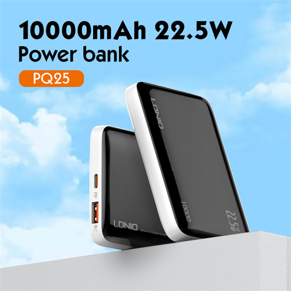 LDNIO PQ25 10000mAh Fast Charging Portable Power Bank | 22.5W Max Two-Way PD & QC Output