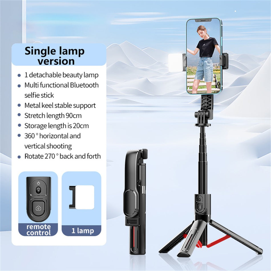 K26 360° Rotate 90CM Smart Bluetooth Remote Selfie Stick Tripod with LED Light