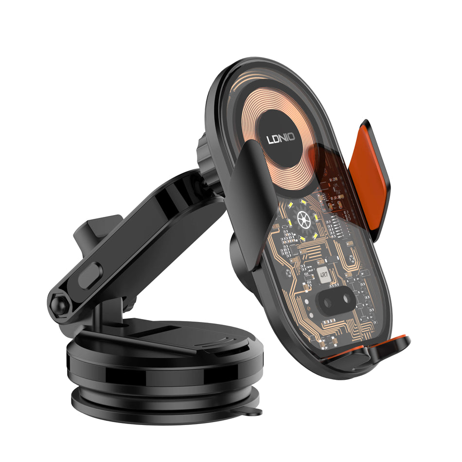 LDNIO MW30 / MW30-1 | 15W Universal Qi Smart Wireless Fast Charging Car Mount | Auto-Clamping Gravity Sensor Phone Holder