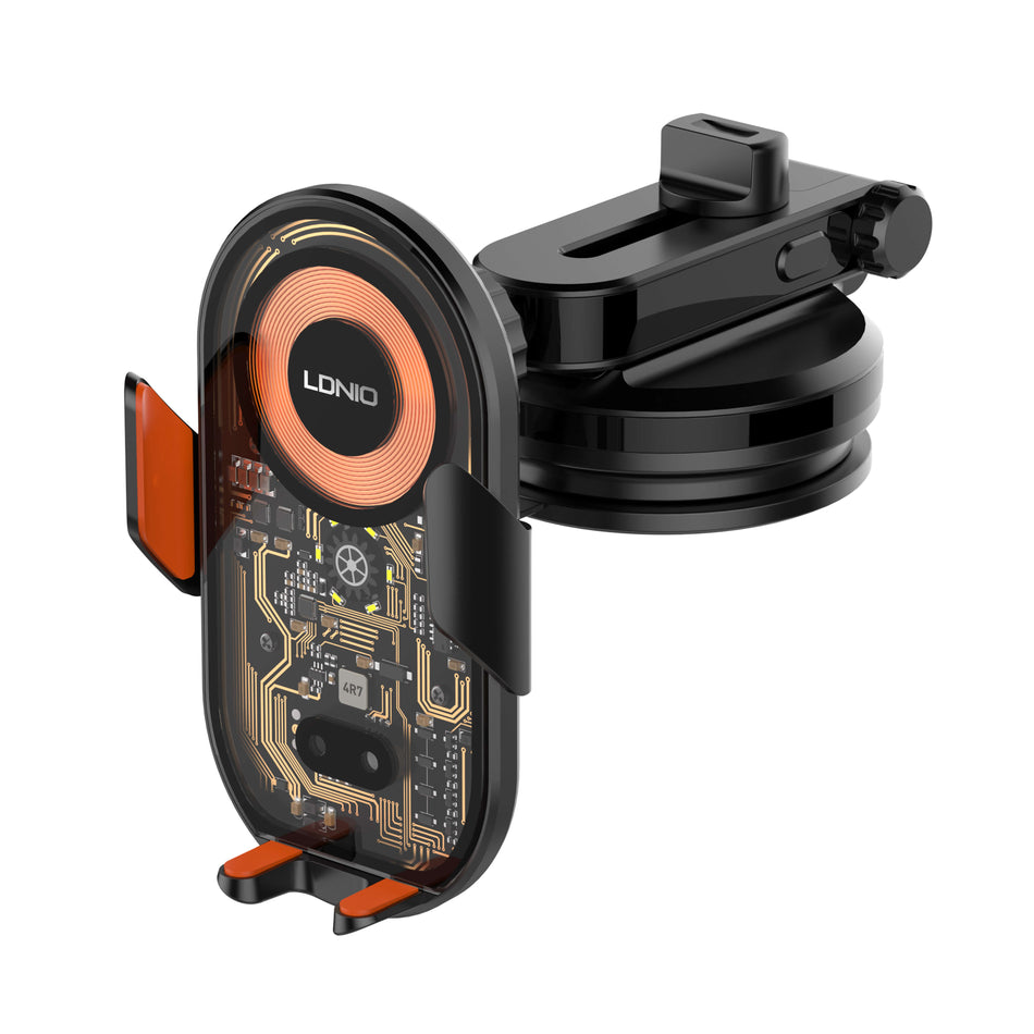 LDNIO MW30 / MW30-1 | 15W Universal Qi Smart Wireless Fast Charging Car Mount | Auto-Clamping Gravity Sensor Phone Holder