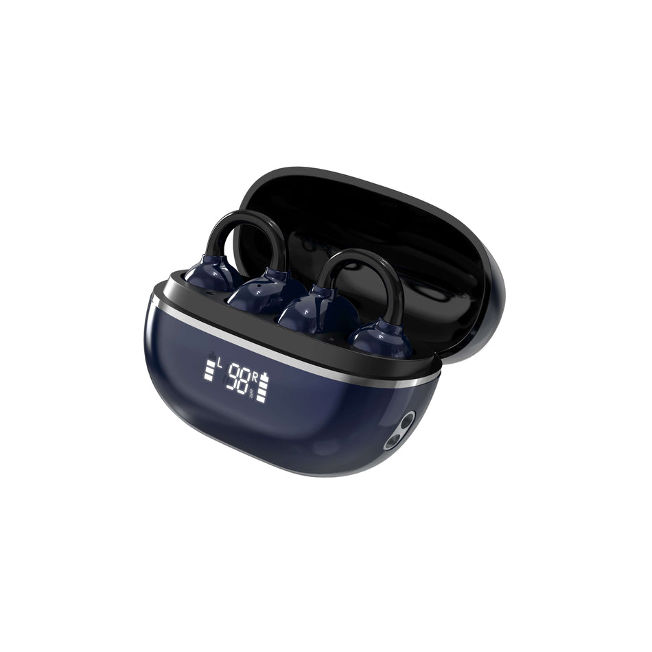 LDNIO T09 Wireless Stereo BT Open Earphones | Low Latency Gaming Headset with Touch Control & Bluetooth 5.4 | Long Battery Life - Blue