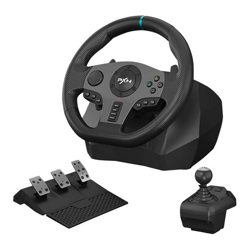 PXN V9 Universal USB Multi-Platform Gaming Steering Wheel with Shifter & 3-Pedals