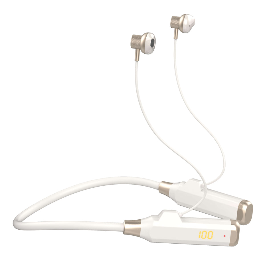LDNIO N05 Wireless Neckband Headphones | High-Definition Sound Quality with Ultra-Long Playback – Beige