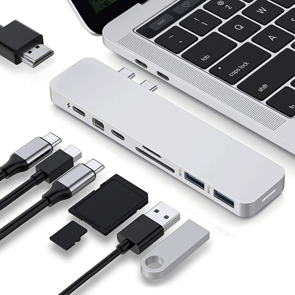 Hyper Drive SILVER Hyper® PRO 8-in-2 MacBook Pro Hub (GN28D)
