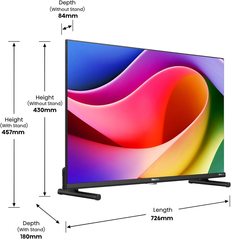Hisense 32A5Q Fire Viewer, 32 Inches, 2K QLED, Smart TV, Game Mode, AI Sports Mode, Dolby Atmos, Dolby MS12, DTS X, HDR10, HLG, Full HD, High Contrast, Noise Reduction [2025]