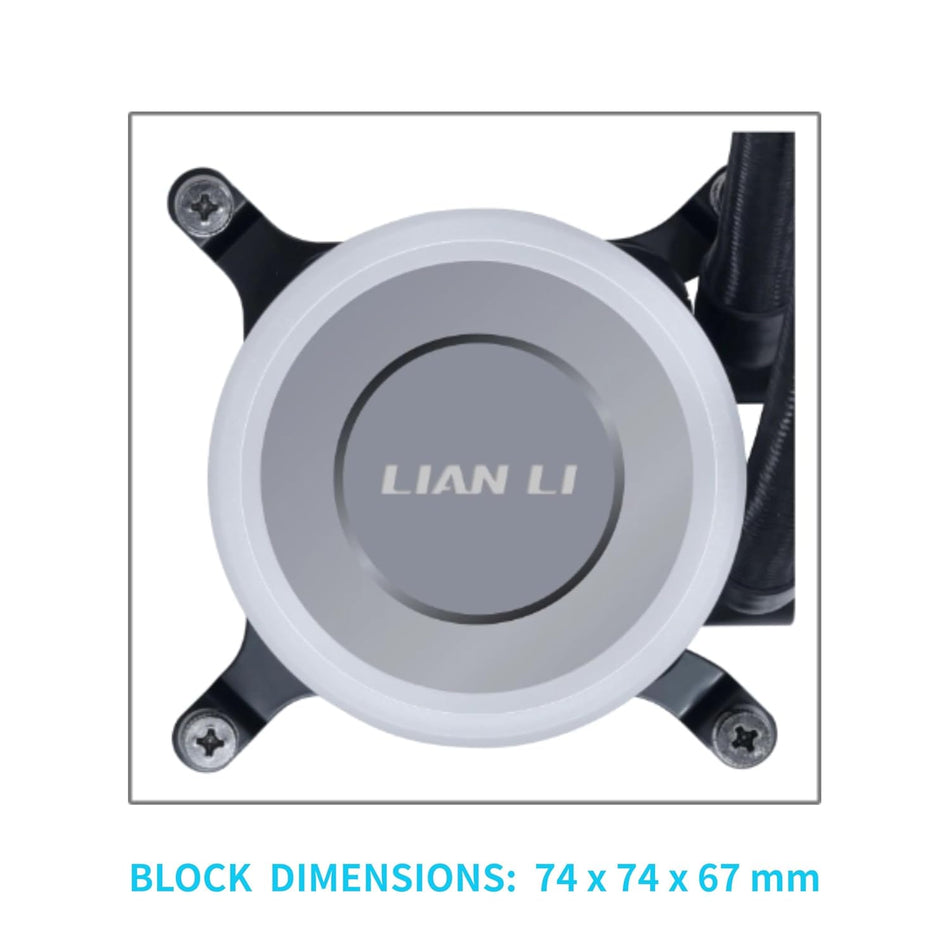 Lian Li Galahad II Lite AIO ARGB Liquid CPU Cooler - 240mm Radiator, Black