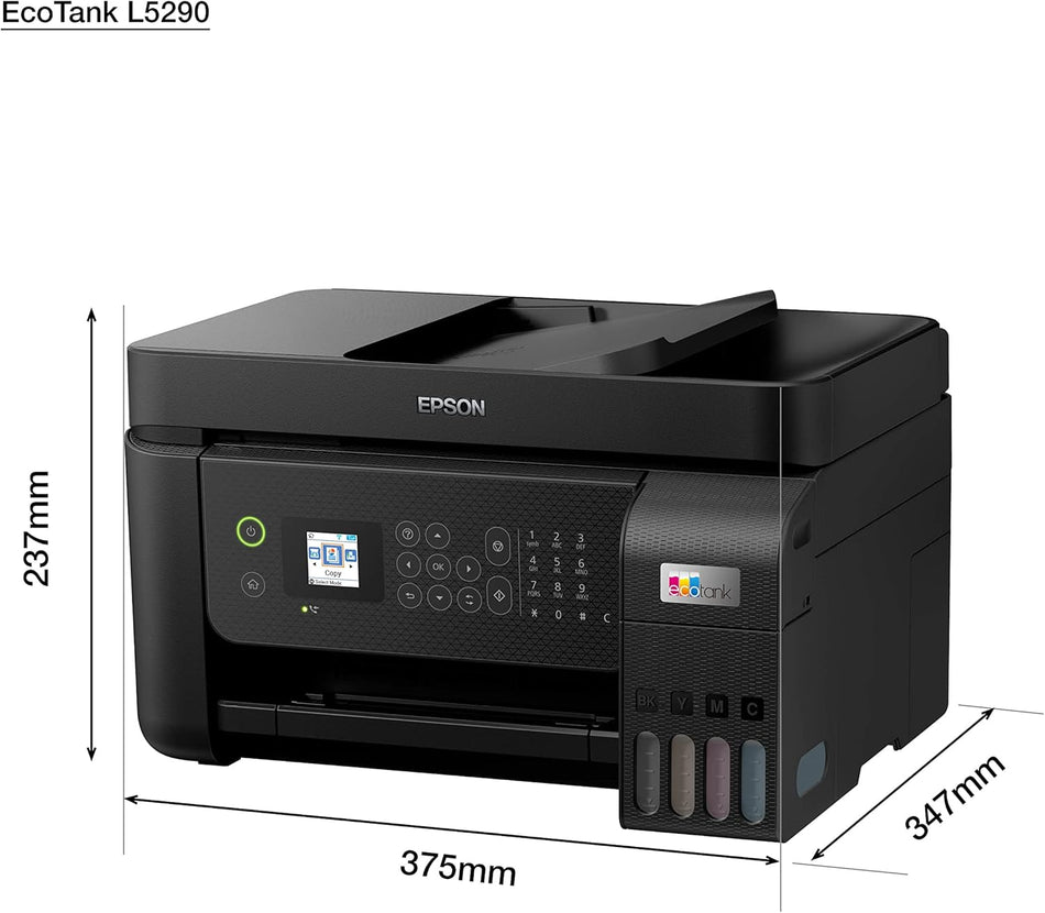 Epson EcoTank L5290  Wi-Fi All-in-One Ink Tank Printer | Print, Scan, Copy, Fax with ADF