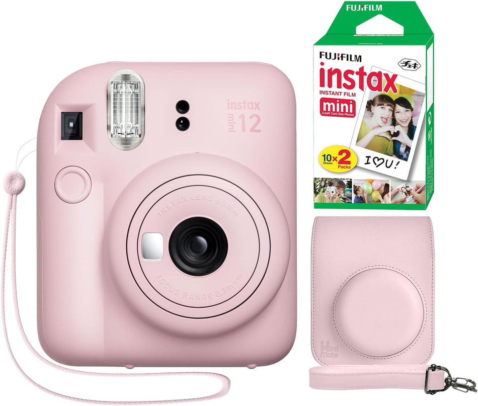 Fujifilm Instax Mini 12 Instant Camera Starter kit with Fuji Film Value Pack 10 Sheets & Carrying Case