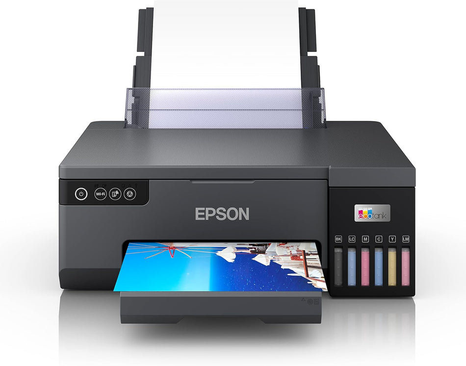 EPSON EcoTank L8050 High Volume 6 Colour A4 Photo Printer, Print 10x15cm Borderless Photos, 5.760 x 1.440 DPI Resolution, 22 ppm Print Speed