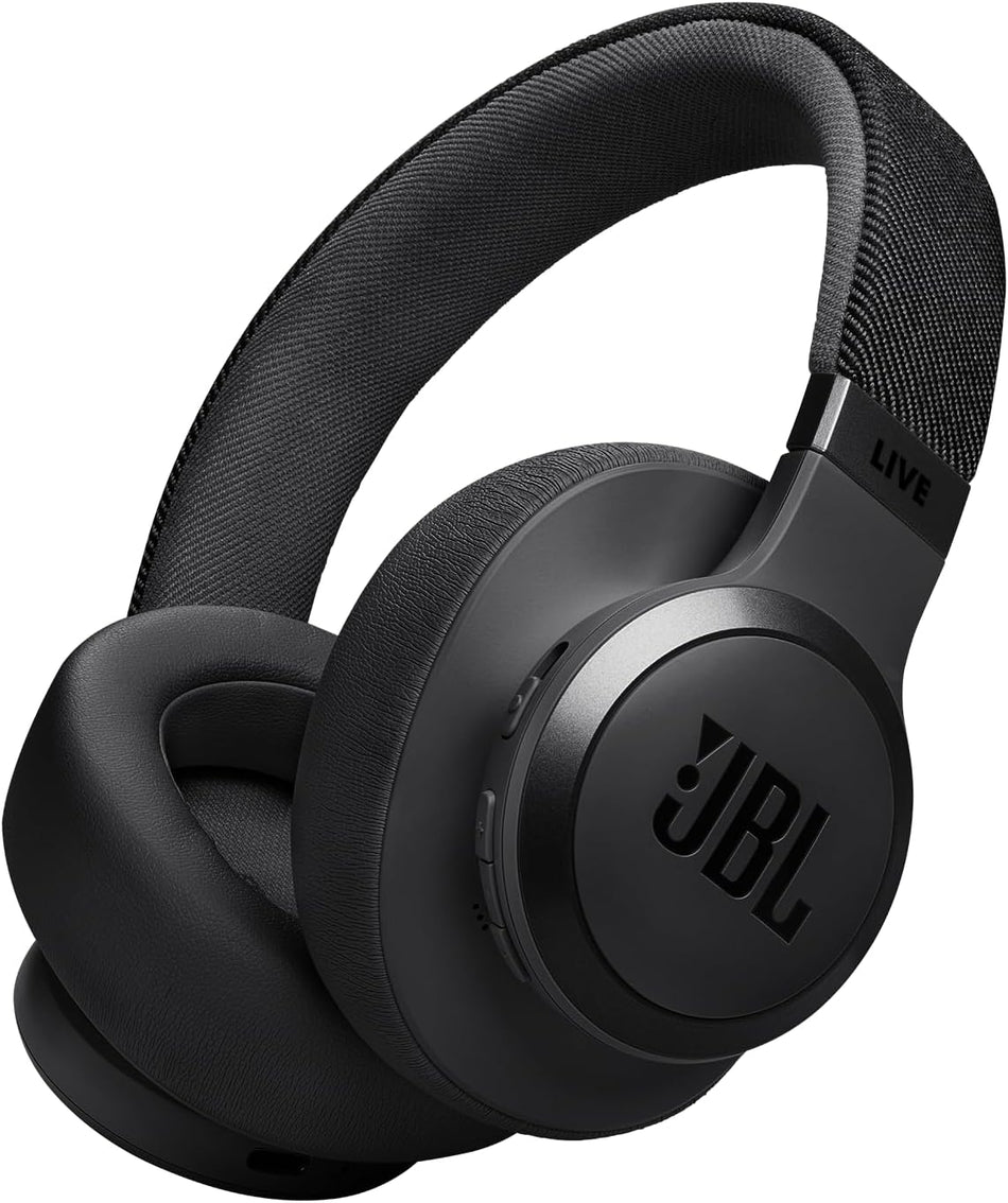 JBL Live 770NC Wireless Over-Ear Headphones (True Adaptive Noise Cancelling, Smart Ambient, Immersive Spatial Audio, Up to 65 Hours Battery Life, Bluetooth 5.3, Black)