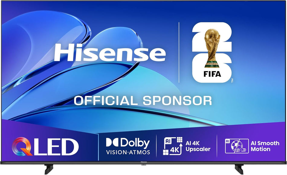 Hisense 55E7Q 55 Inch 4K UHD QLED TV, Smart TV, Game Mode Plus, Filmaker Mode, Dolby Vision Atmos, HDR10, HLG, HDR Immersive, AI 4K Upscaler, Dolby MS12, DTS X, Voice Control (2025) [Energy Class E]