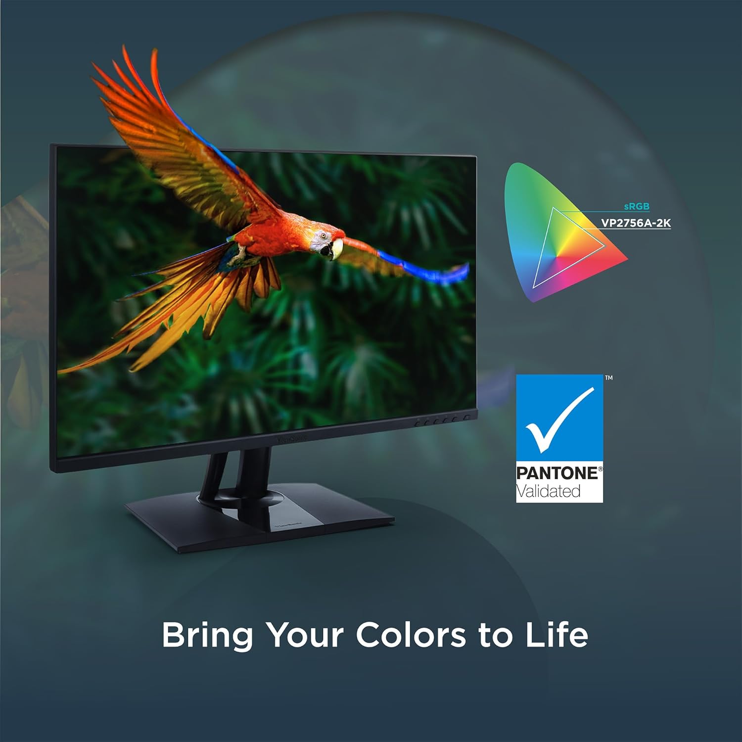 ViewSonic VP2756A-2K 27 Inch IPS QHD 1440p Monitor 100% sRGB Rec