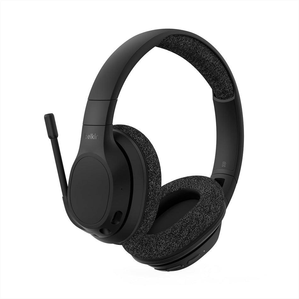 Belkin SoundForm Adapt Wireless Over-Ear Headset | Boom Microphone, Environmental Noise Cancellation & Up to 65-Hour Battery Life