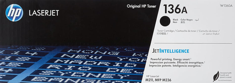 HP 136A Hewlett Packard Original LaserJet Toner Cartridge, Black - W1360A