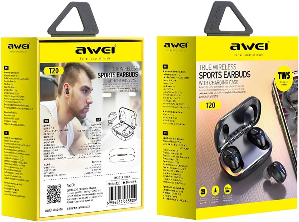 Awei T20 ENC Bluetooth earphone TWS In Ear Mini wireless Earbuds