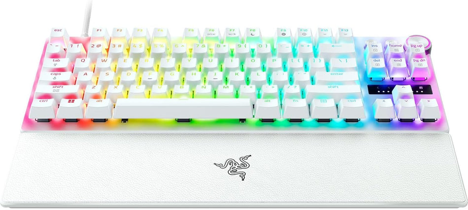 Razer Huntsman V3 Pro Tenkeyless - Tenkeyless Analog Optical Esports Wired Gaming Keyboard -White Edition