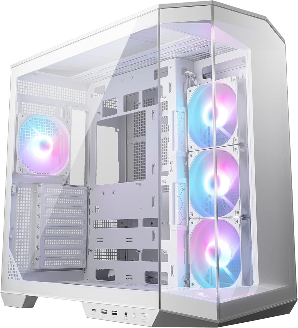MSI MAG PANO 100R PZ - Premium Mid-Tower Gaming PC Case - Tempered Glass Side Panel - 4X ARGB 120mm Fans - Liquid Cooling Support up to 360mm Radiator