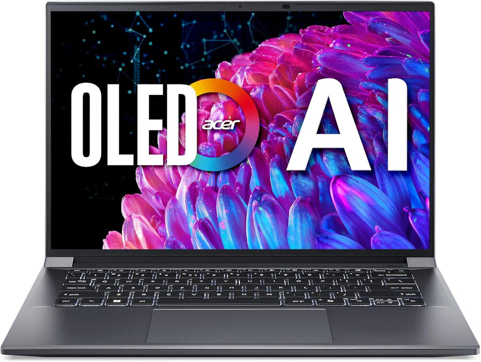 Acer 14.5" Swift X 14 Laptop, 14.5" 2880 x 1800 120Hz OLED, Intel Core Ultra 7 155H 16-Core, 16GB LPDDR5X, 1TB M.2 NVMe, GeForce RTX 4060 8GB, Wi-Fi 6E, Fingerprint Reader, Windows 11 Home, SFX14-72G-77NJ