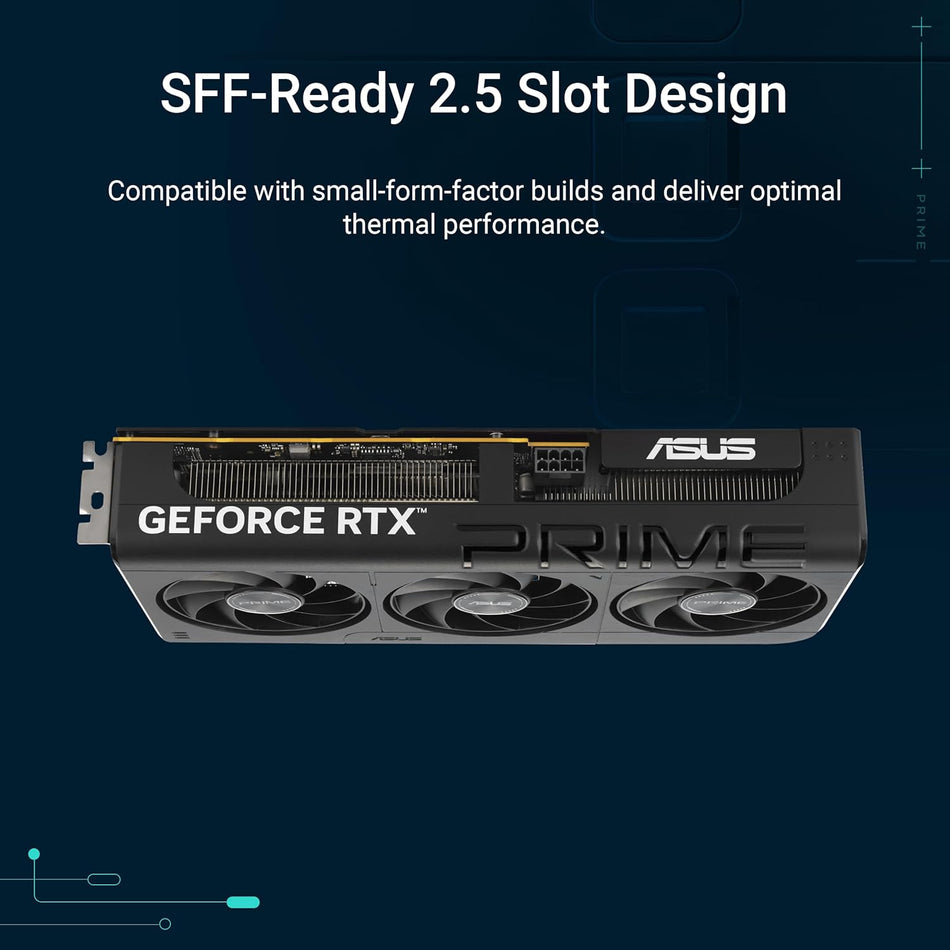 ASUS The SFF-Ready Prime GeForce RTX™ 5060 8GB GDDR7 Graphics Card (PCIe® 5.0, 8GB GDDR7, HDMI®/DP 2.1, 2.5-Slot, Axial-tech Fans, Dual BIOS) PRIME-RTX5060-8G