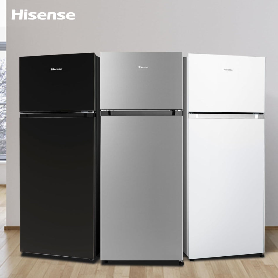 Hisense - MTM55205SE - Freestanding Double Door Refrigerator Model 2022, 206 L, Silver, 365 x 54 x 55 cm [Energy Class E]