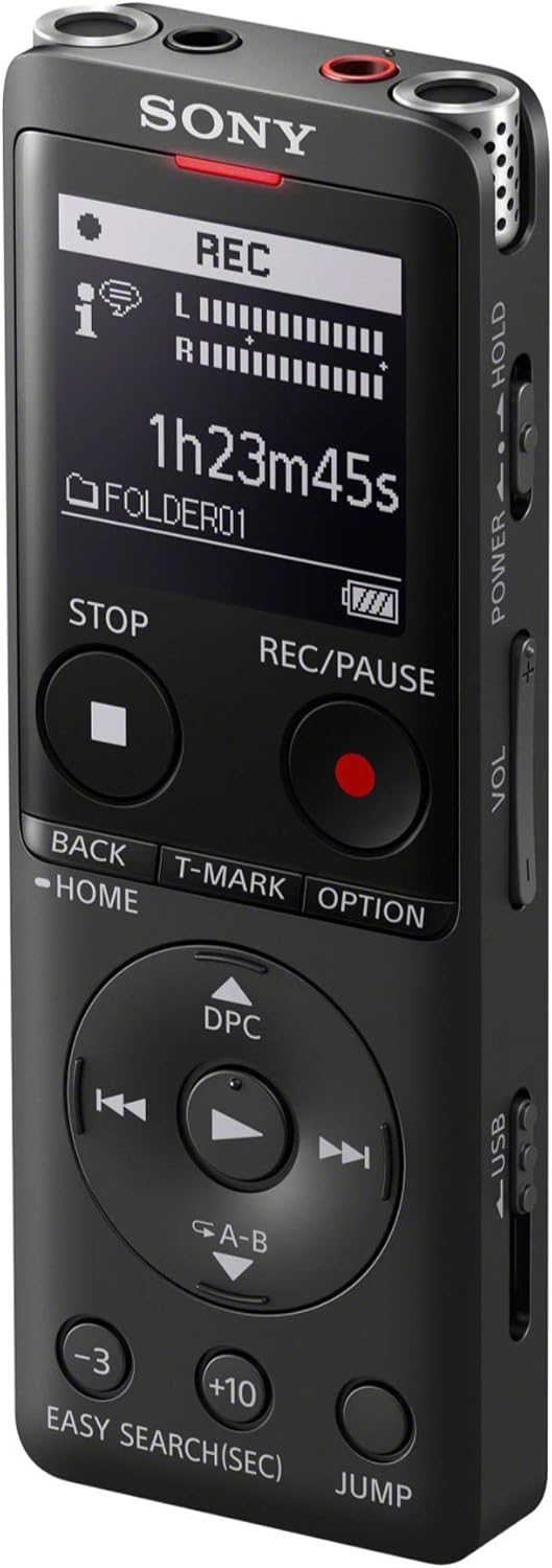 Sony ICD-UX570FBCE Digital Voice Recorder (Black)