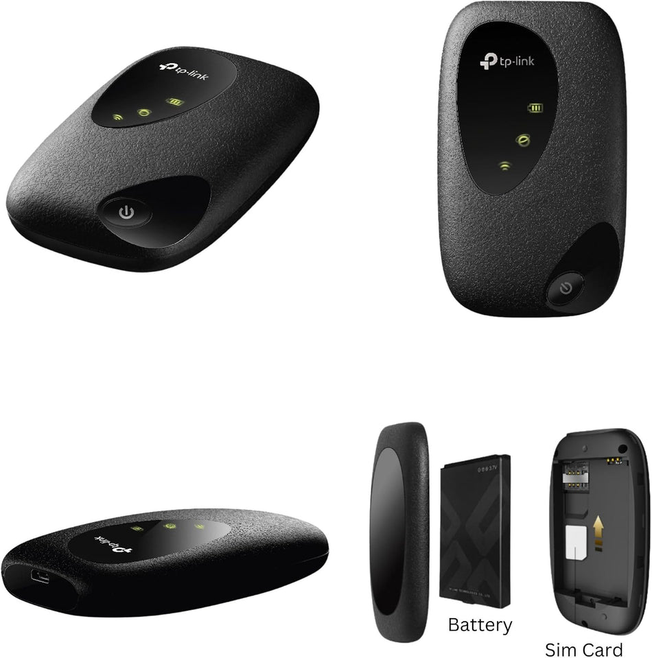 TP-Link 4G Cat4 LTE Travel Mobile Mi-Fi Hotspot, Connection with Up to 10 Devices, Compatible with Most of the Network, Rechargeable/Up to 8 hours life Battery, Easy Management with tpMiFi App(M7200)