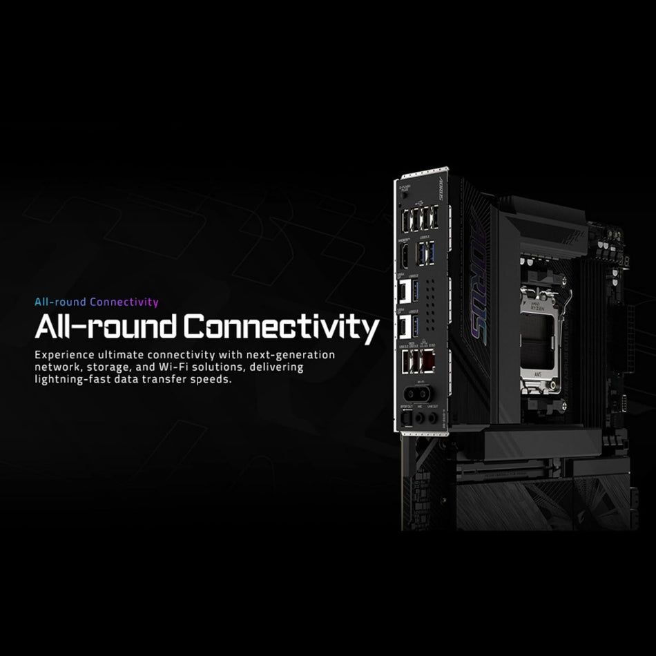 GIGABYTE X870E AORUS Elite WiFi 7 Motherboard | AMD AM5, ATX, DDR5, PCIe 5.0, Dual USB4, 2.5GbE LAN