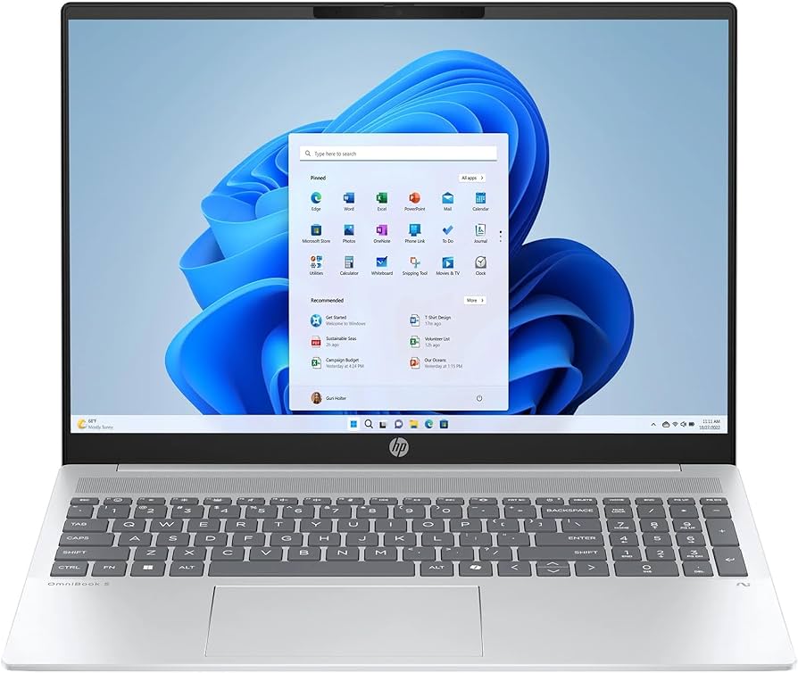 HP OmniBook 16" Next-Gen AI Laptop (16-AG1547NR) | 16" WUXGA IPS Display, AMD Ryzen AI 7 350, 16GB LPDDR5x, 1TB NVMe SSD, Radeon 860M, Windows 11 Home