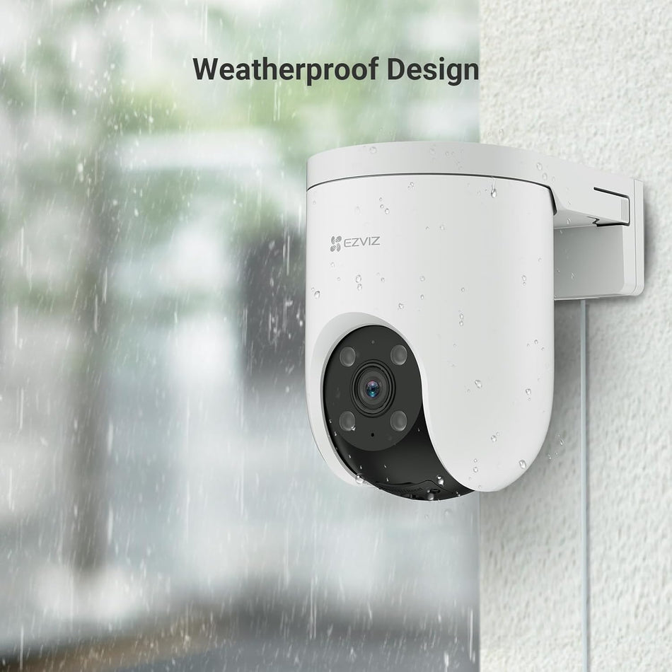 EZVIZ H8C-4G 4G SIM Based 2K Pan & Tilt Smart Outdoor CCTV Camera | 360° Coverage | AI Human-Vehicle Detection | Color Night Vision | Auto Tracking | Upto 512GB SD Card Storage | White -
