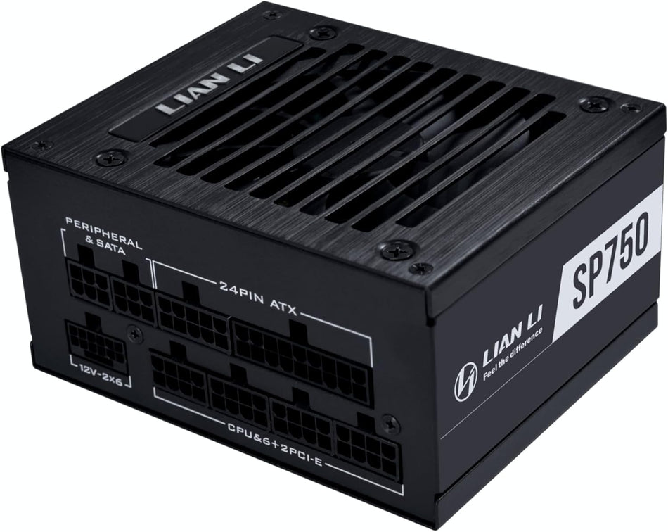 Lian Li SP750 V2 Gold 750 Watt 80 Plus Gold SFX Fully Modular Power Supply - ATX 3.1 Compatible (Black)