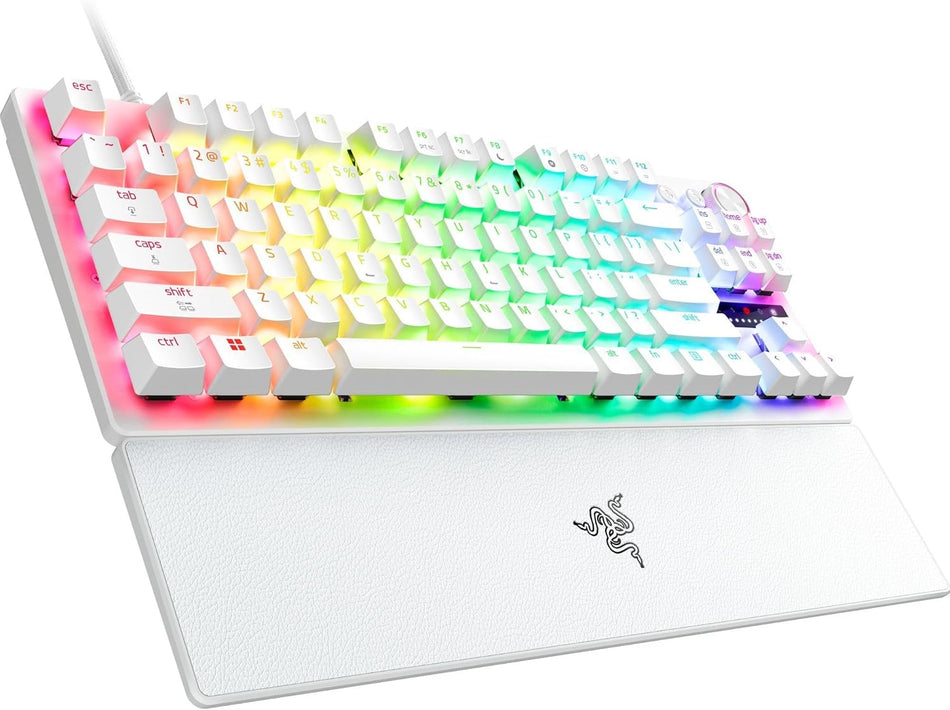 Razer Huntsman V3 Pro Tenkeyless - Tenkeyless Analog Optical Esports Wired Gaming Keyboard -White Edition