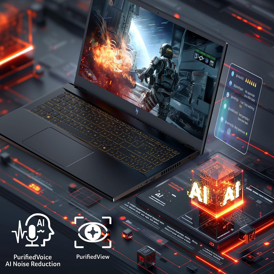 Acer Nitro V Gaming Laptop | Intel Core i9-13900H Processor | NVIDIA GeForce RTX 5060 Laptop GPU | 15.6" FHD IPS 165Hz Display | 16GB DDR4 | 1TB Gen 4 SSD | Wi-Fi 6 | Backlit KB | ANV15-52-98KV