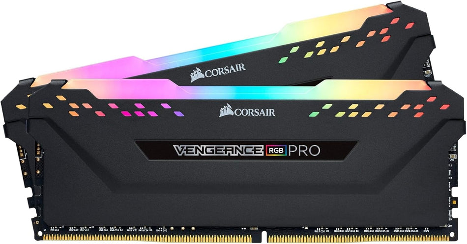 Corsair Vengeance RGB Pro 16GB DDR4 3200 (PC4-25600) C16 Desktop Memory - Black (CMW32GX4M2E3200C16) - 1 Year Warranty