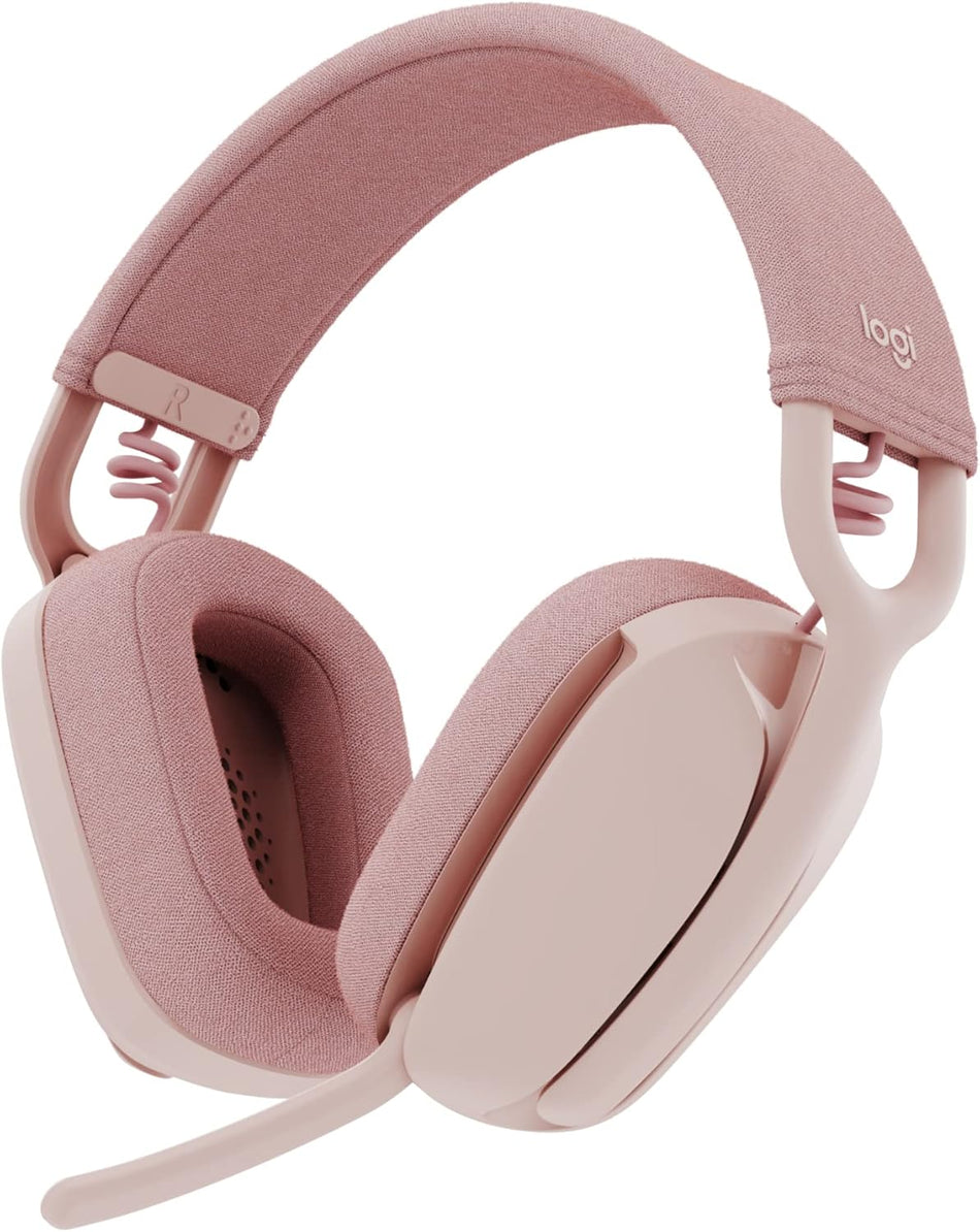 Headset Logitech Zone Vibe 100, Wireless Bluetooth Rose/Graphite/Off White, 1 Year Warranty