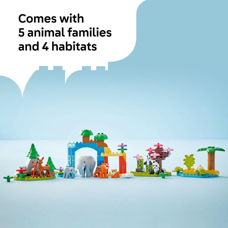 LEGO 10446 DUPLO Town 3 in 1 Wild Animal Families Building Toy Playset