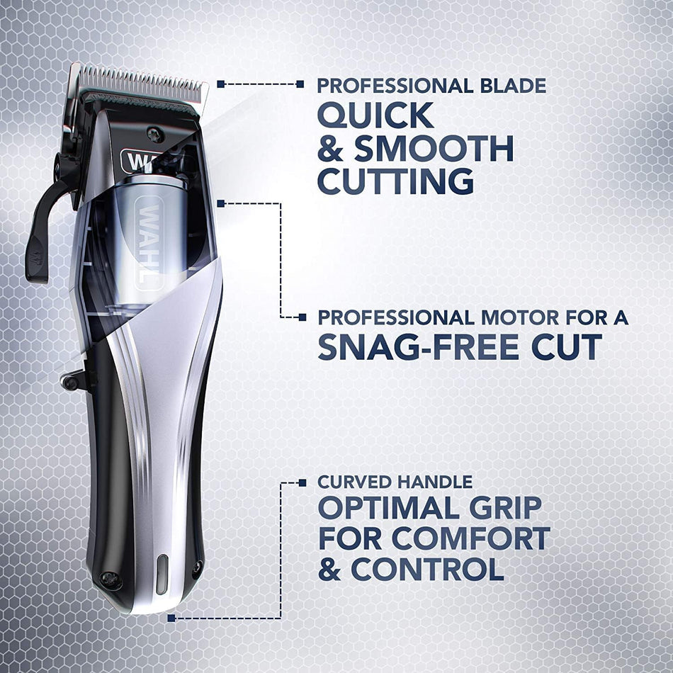 WAHL Multi Cut Pro Lithium Clipper with Long Lasting Battery | Quick & Smooth Cutting | Snag Free Precision and Comfortable Handling | Includes 12 Attachment Combs