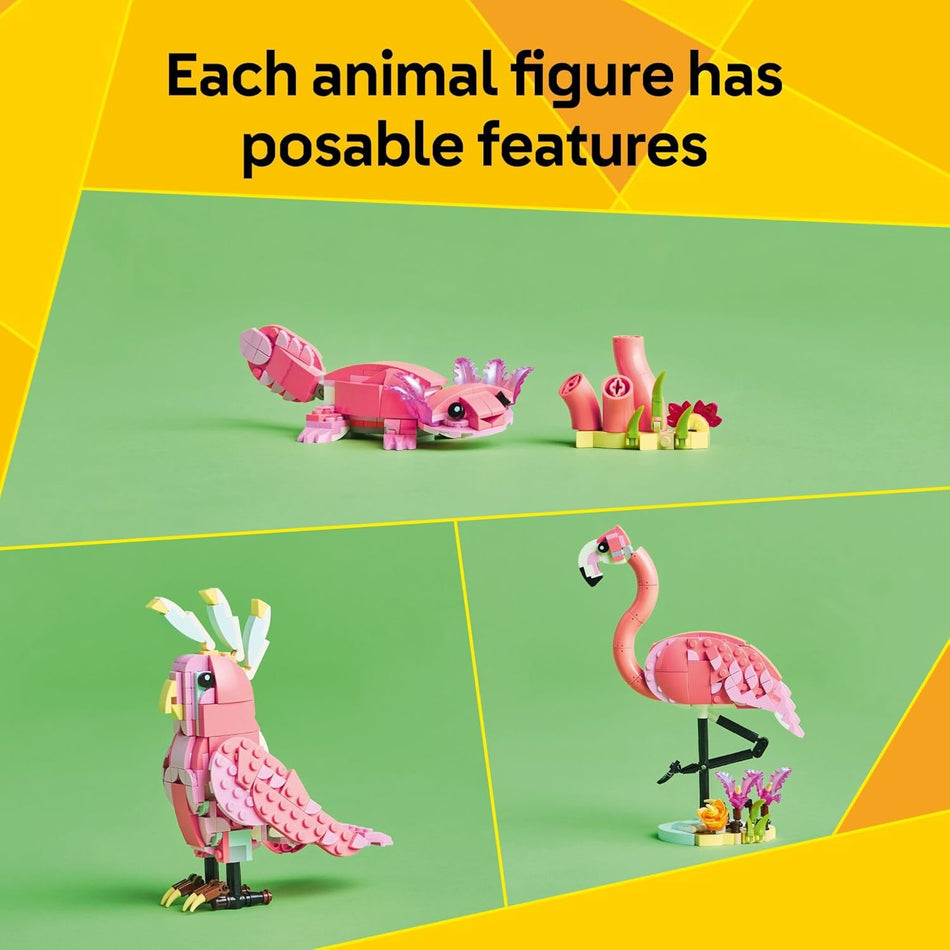 LEGO 31170 Creator 3 in 1 Wild Animals: Pink Flamingo Animal Building Toy