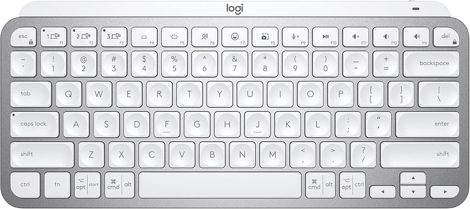   Logitech MX Keys Mini Wireless Illuminated Keyboard Pale Grey - 920-010528