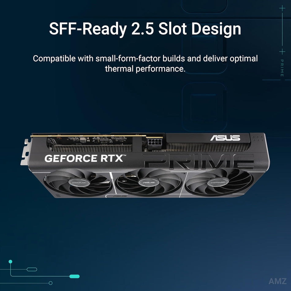 ASUS The SFF-Ready Prime GeForce RTX™ 5060 Ti 16GB GDDR7 Graphics Card (PCIe® 5.0, 16GB GDDR7, HDMI®/DP 2.1, 2.5-Slot, Axial-tech Fans, Dual BIOS)