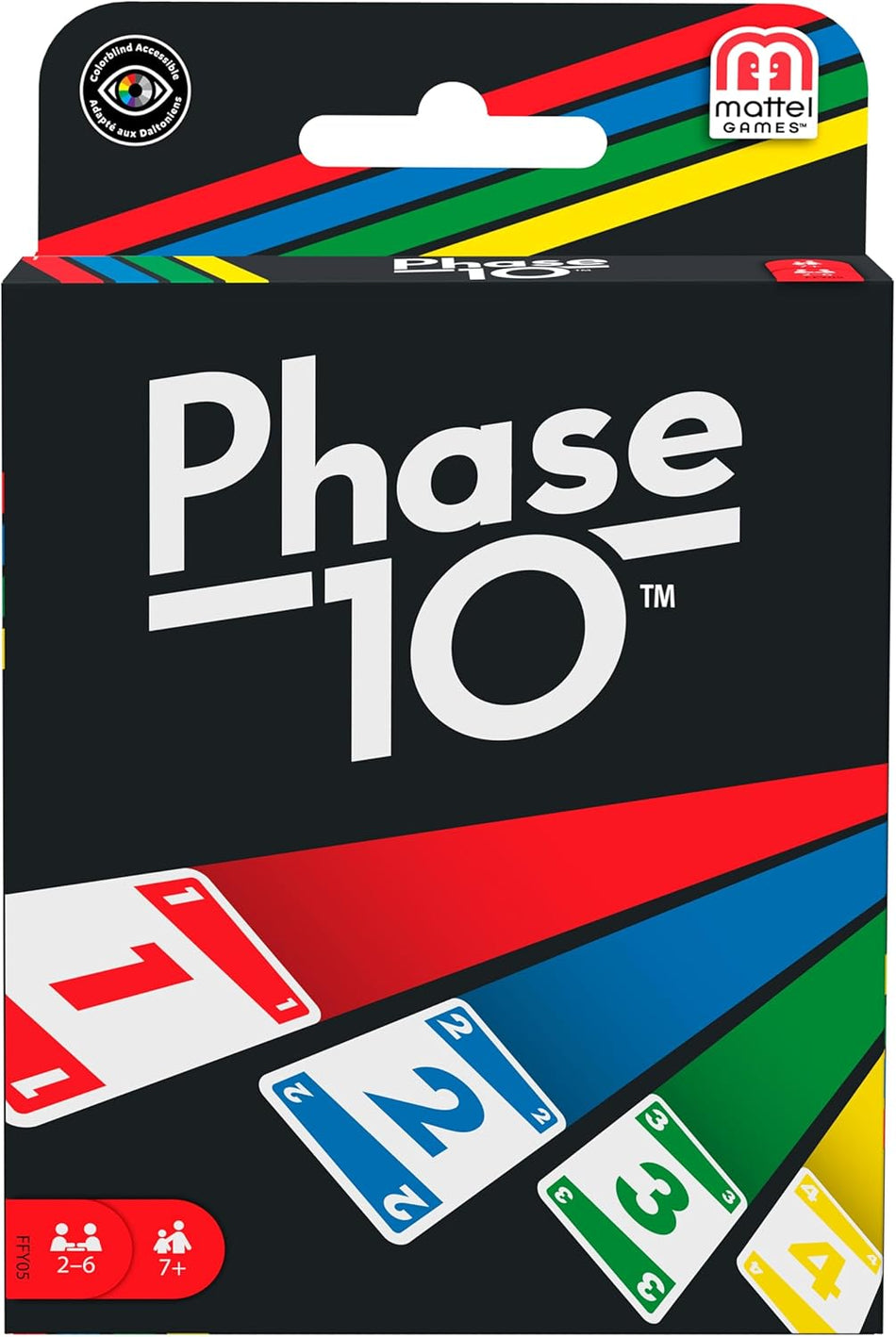 Mattel Games Phase 10 Card Game (FFY05) – Family Strategy Rummy-Style Deck Includes 110 Cards Board Game for 2 to 6 Players from 7 Years, Board Game