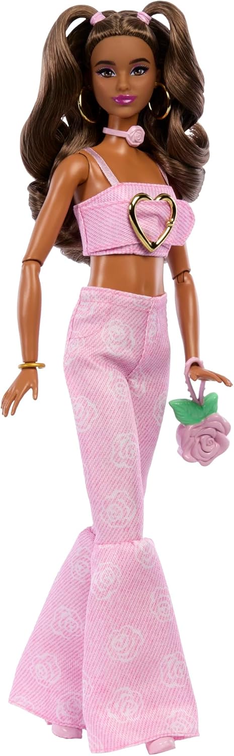 Mattel Barbie Fashionistas Core Deluxe Doll (JJN72) – Tall Body Type with Flare Jeans
