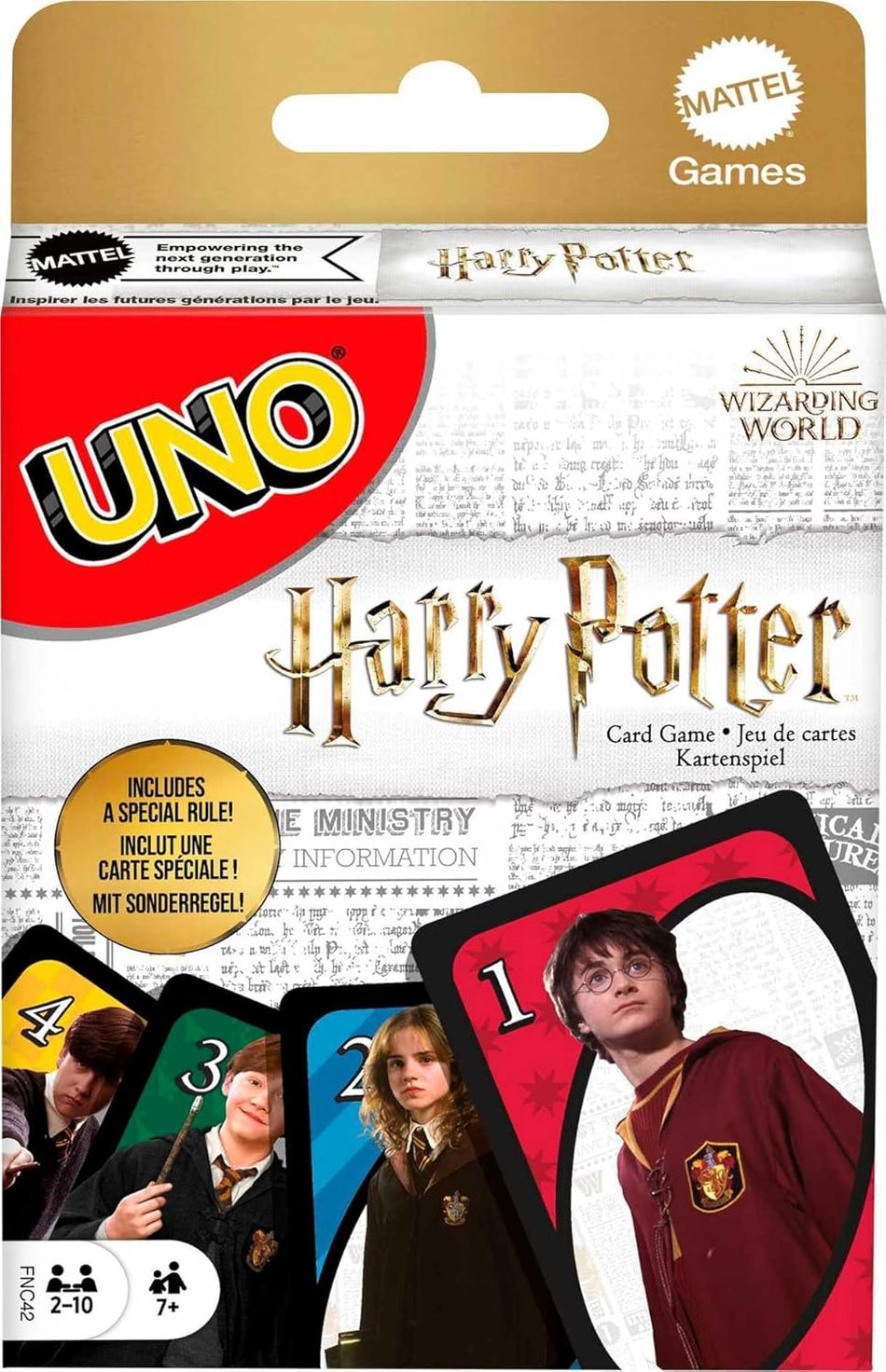 Mattel Games UNO Harry Potter Card Game (FNC42) – Magical Family Strategy Deck,Kids, Adults & Parties, Collectible Deck Based on Popular Series for 2 to 10 Players,  Includes Magic Choke Card.